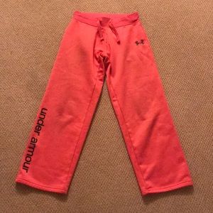 Pink Under Armour Stom Girls Sweatpants